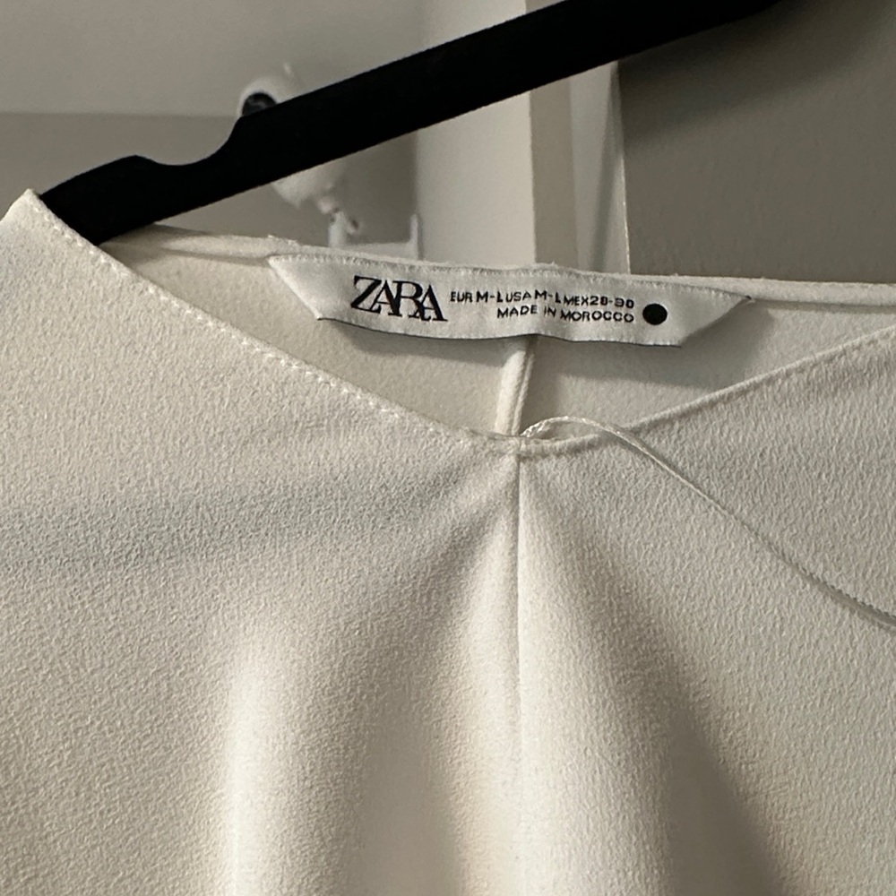 Zara Asymmetrical White Top - Picture 3 of 3
